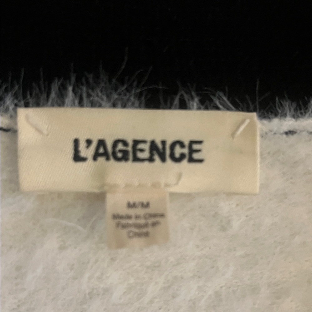 L'AGENCE White and Black Cardigan - Picture 3 of 3